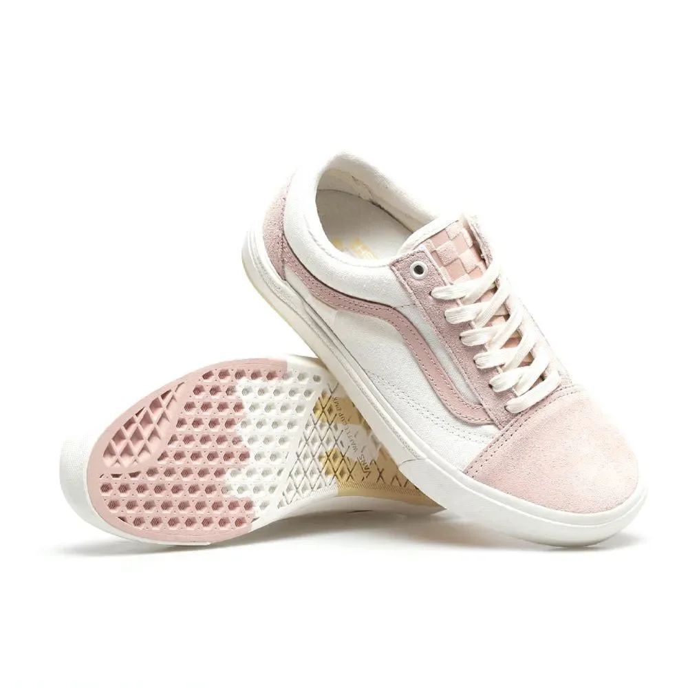 Vans Bmx Old Skool skater Shoes light pink leather suede Angie mens - 4